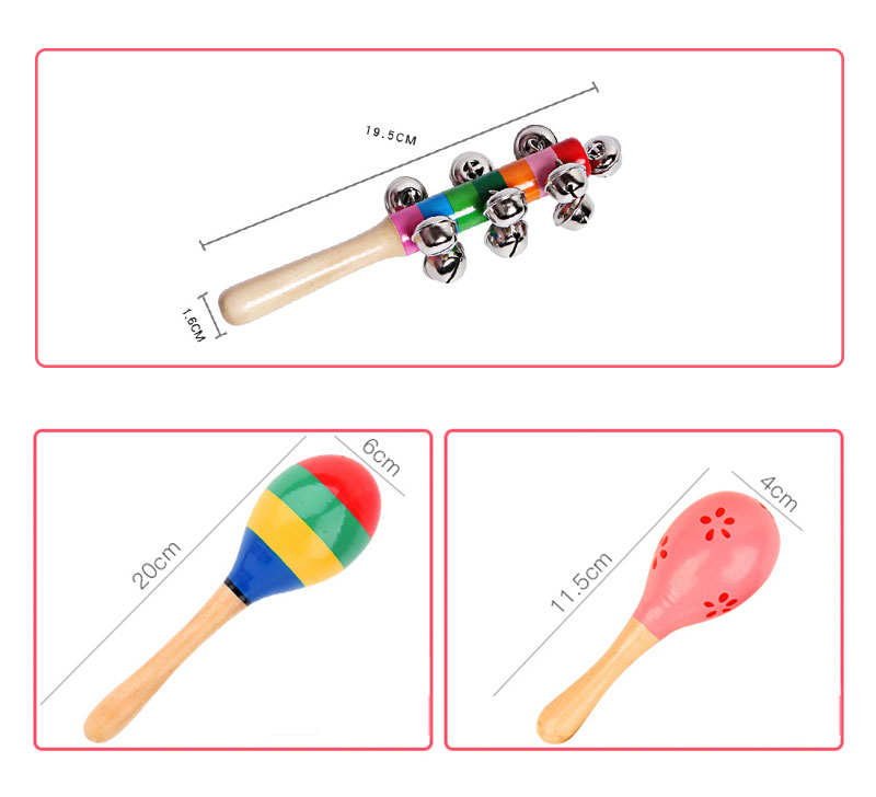 Musical Wooden Rattle Montessori For Baby Crib Toys Baby Educational
