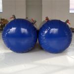 Pillow Size Air Valves Boat Lift Flotation Bags , Cylindrical Underwater Lifting