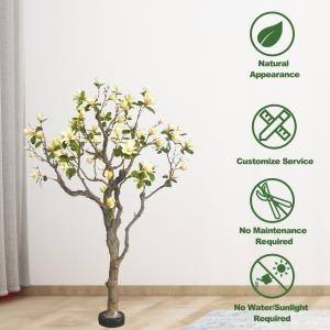 Quality Dorm Room Ornamental Artificial Potted Floor Plants Magnolia Tree wholesale