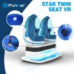 Blue Color Coin Operated Two Eggs 9D VR Cinema / VR Helmet Game Simulator For VR