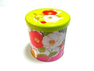 Quality Colorful Cartoon Tea Tin Containers Cylindroid With Cover Nourishment Can wholesale