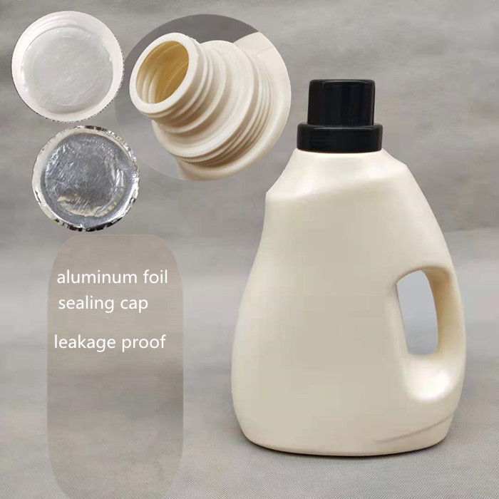 White 3000ml Empty Washing Up Liquid Bottles HDPE Detergent Containers Recyclable