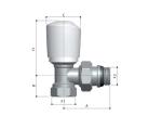Heating ART1561 Thermostatic Angled Radiator Valves For Floor Heating Systems