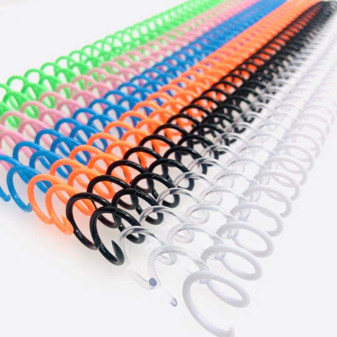 Customized 6mm-50mm 4:1 Pitch Spiral Plastic Coil For Book Binding