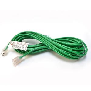 Quality 15FT Green Outdoor Extension Cord with 3 Prong Grounded Plug and 3 Electrical Power Outlets 16/3 SJTW Durable Green Cable wholesale