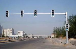 Quality Flexible Arm Pole Pedestrian Traffic Signal Post Pole For Crossing Road wholesale