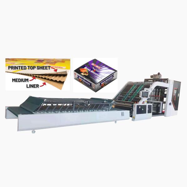 Cheap Carton Box Making Fully Automatic Flute Laminating Machine For 3 Ply And 5 Ply Cardboard for sale