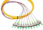 Multimode FTTH Fiber Optic Cable , FC / APC 12 Core Optical Fiber Cable