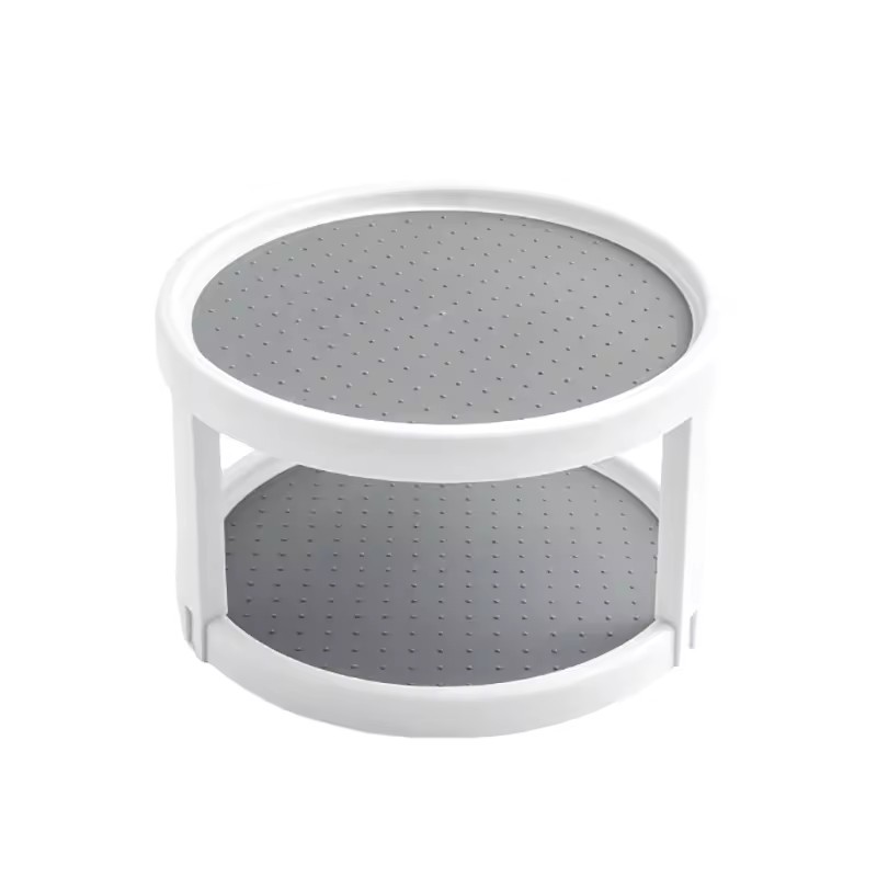 2 Tier Turntable Lazy Susans Rotating Spice Rack Spice Organizer for Smart and Space-Saving Kitchen Storage