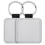 Personalized Lychee Grain Sublimation Leather Keychain Pendant Sublimation Blank