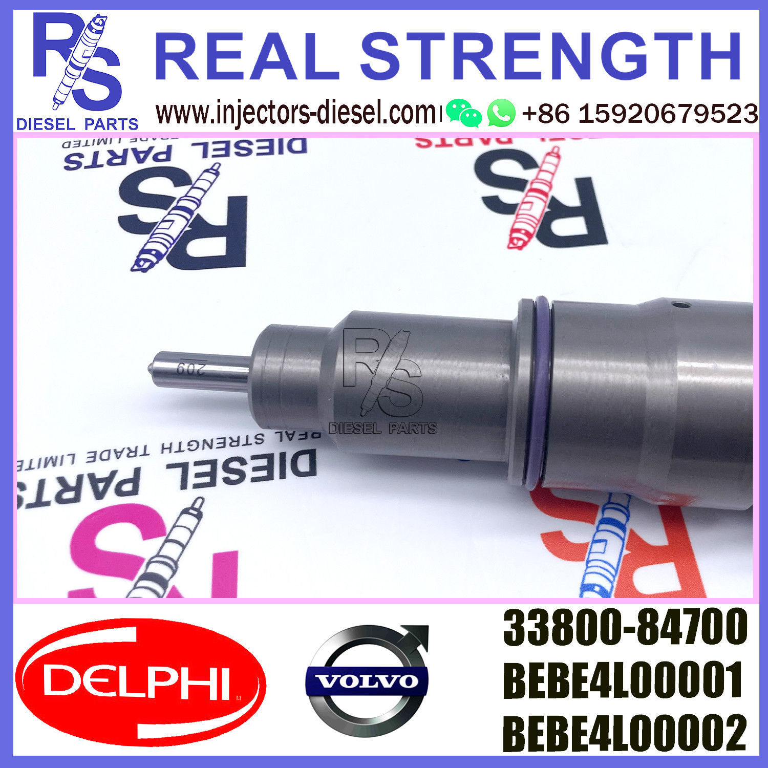 DELPHI injector BEBE4L00001 BEBE4L00002 Diesel pump Injector V-O-L-V E3.5 33800-84700 for HYUNDAI L ENGINE WITH EGR