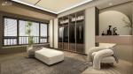 Create a Chic Walk-In Closet with a Wardrobe Featuring Glass Doors and