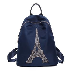Quality Eiffel Tower handbag new shoulder bag fashion in Europe and America Fan waterproof nylon backpack schoolbag tide female wholesale