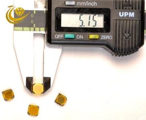 Quality Yellow Color Mono Diamond Single Crystal Diamond Plates High Hardnes wholesale