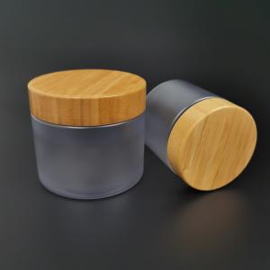 Quality Bamboo Lid PET Serum Empty Makeup Jars 250g Cosmetic Packaging wholesale