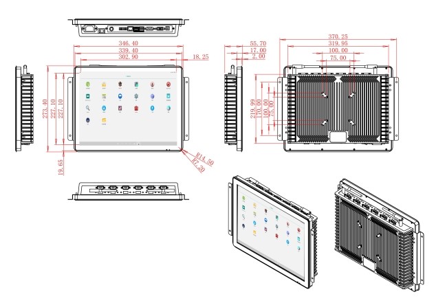 15-Inch Android All-in-One Tablet for Retail Kiosks and Factory Monitoring