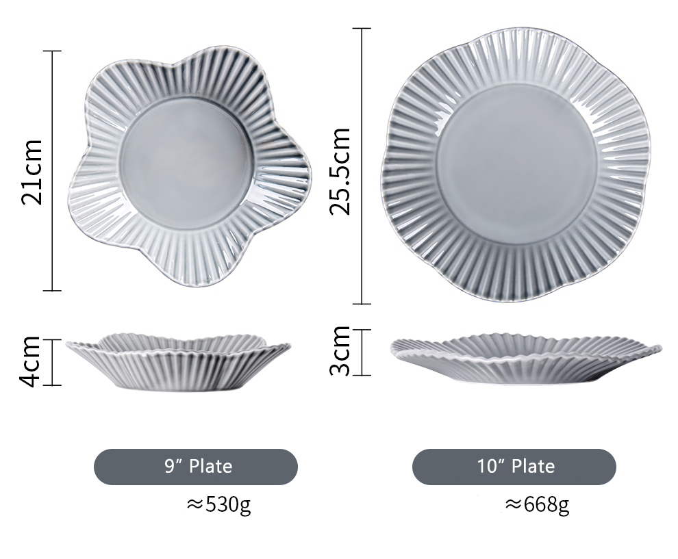 12 Person Party Tableware 16 Pcs Ceramic Dinner Set Nordic Porcelain Decorations