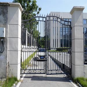 Quality Sandblasted Cast Black Wrought Iron Gate 72x96 for Driveway wholesale
