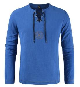 Quality Oem Clothing Manufacturer China 100% Linen Shirt Casual Long Sleeve With Drawstring wholesale