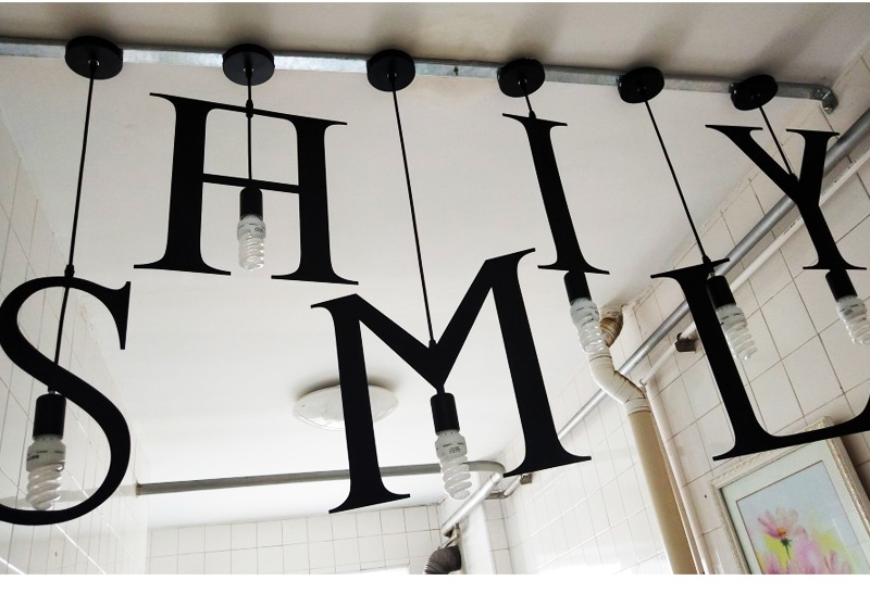 Nordic Pendant Lights Letter Light Decorative A to Z Alphabet Living Room Hotel Loft Pendant Lamp(WH-VP-184)