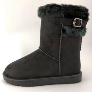 Quality Waterproof Anti Slippy Lady Faux Fur Rain Boots With PVC Sole wholesale