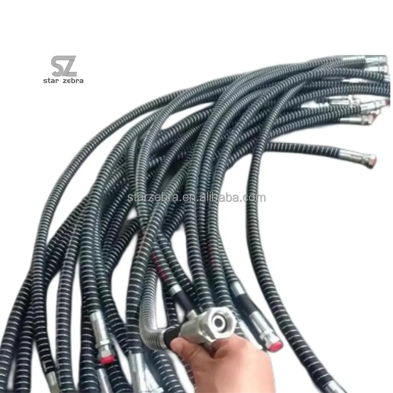 High Pressure Oil Pipe Hydraulic Steel Wire Braided Rubber Hose for Excavator Repair in High Temperature and Pressure