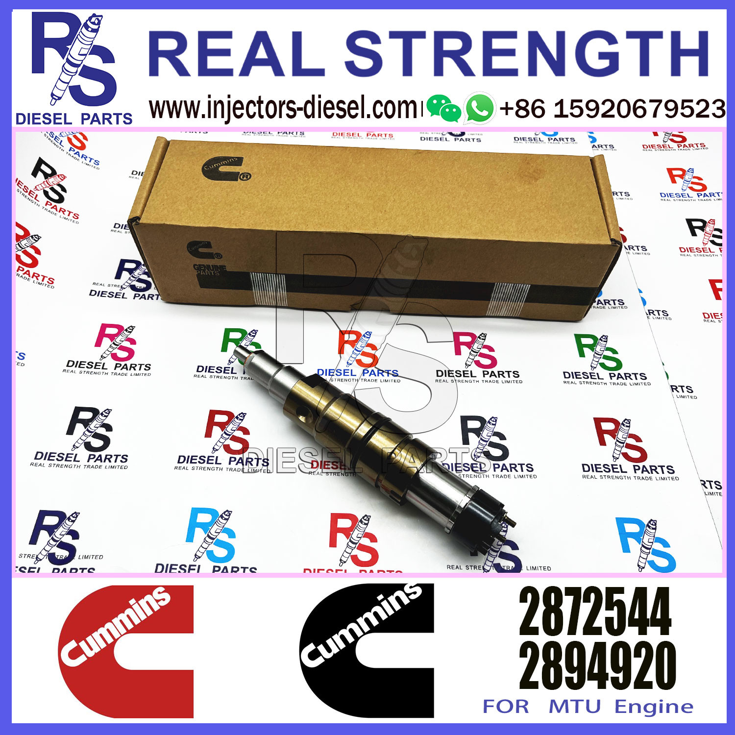 Common Rail Diesel Engine Fuel Injector 2031835 1933613 2872544