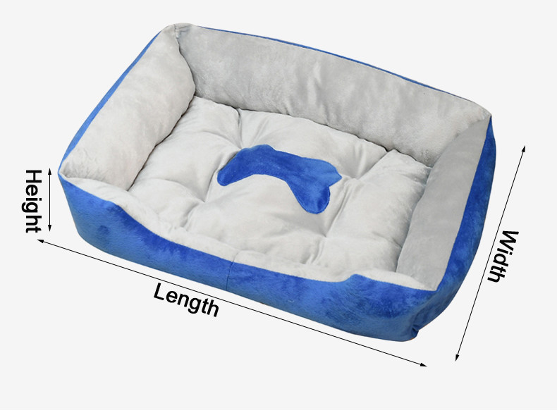 Custom Dual Purpose Rectangle Calming Dog Bed Breathable Washable Dog Mattress