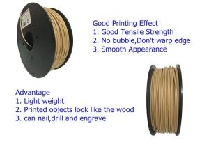 Quality OEM Service Wood 3D Printer Filament PLA / ABS / HIPS / PETG Filament wholesale