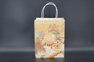 Quality Custom Printed Greaseproof Paper Bags Recycled Paper Bags With Handles wholesale