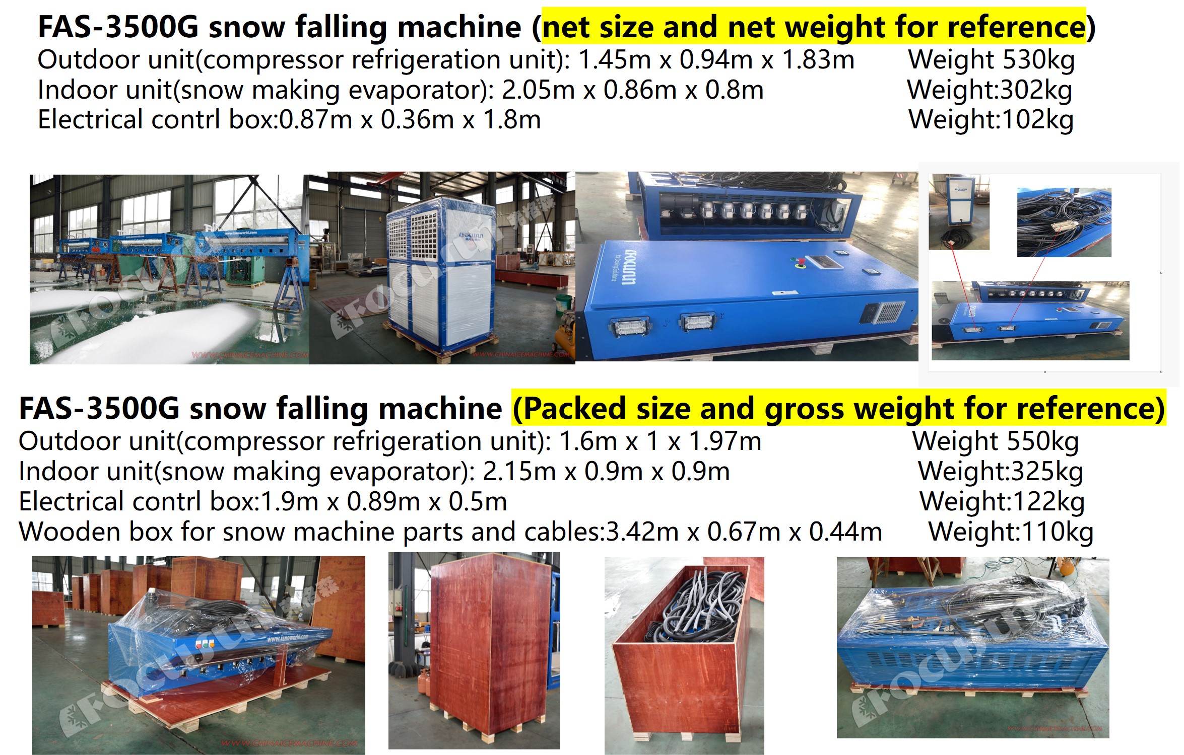 270 KG Snow Falling Machine for Spa Party Year Christmas Affordable and Versatile