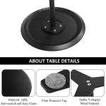 H21.65 Inch ABS Top Side Round Coffee Bedside Table For Livingroom
