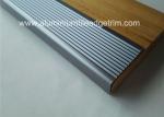 Right Angle Slip Resistant Chrome Stair Nosing Anodized Light Blue Color