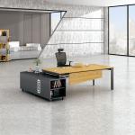 L Shaped Yellow Desktop Luxury Modern Executive Desks MFC Director Tables