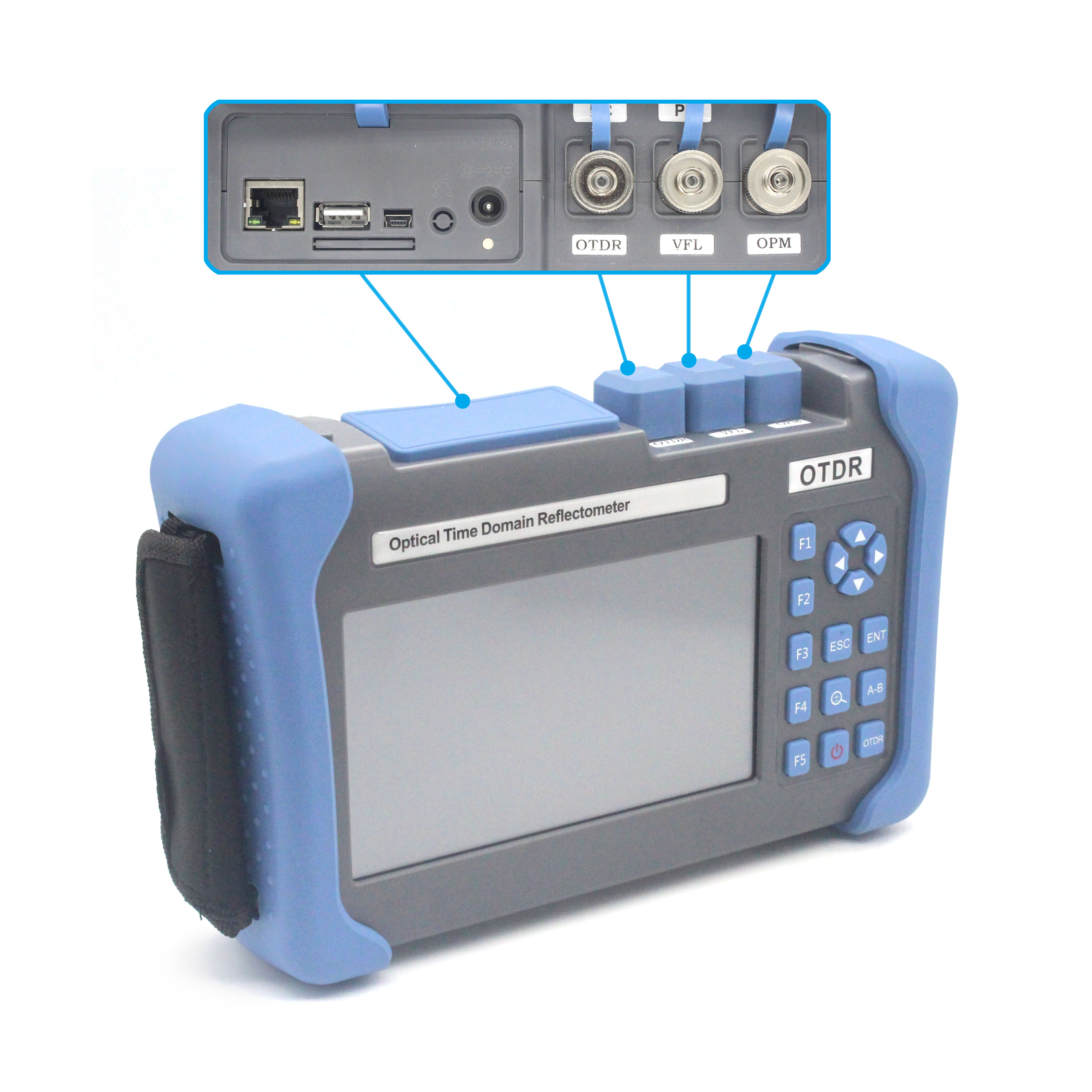 7-inch Anti-reflection LCD Screen Fiber Optic Cable Tester for OTDR and Network Testing