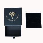 Custom Logo Printed Black Cardboard Jewelry Gift Box for Bracelets Earrings and