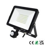 SMD2835 Indoor Outdoor Flood Lights IP66 50W LED PIR Slim Floodlight SMD2835