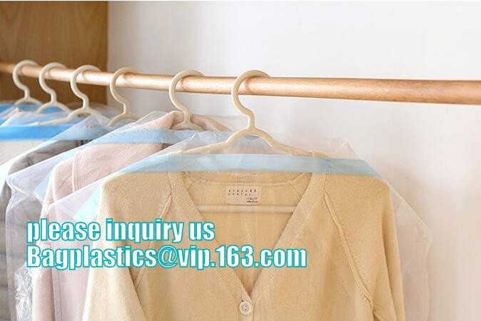 commercial clear pe ldpe poly hotel laundry roll up suit garment packaging dry cleaning cover plastic polythene bag for
