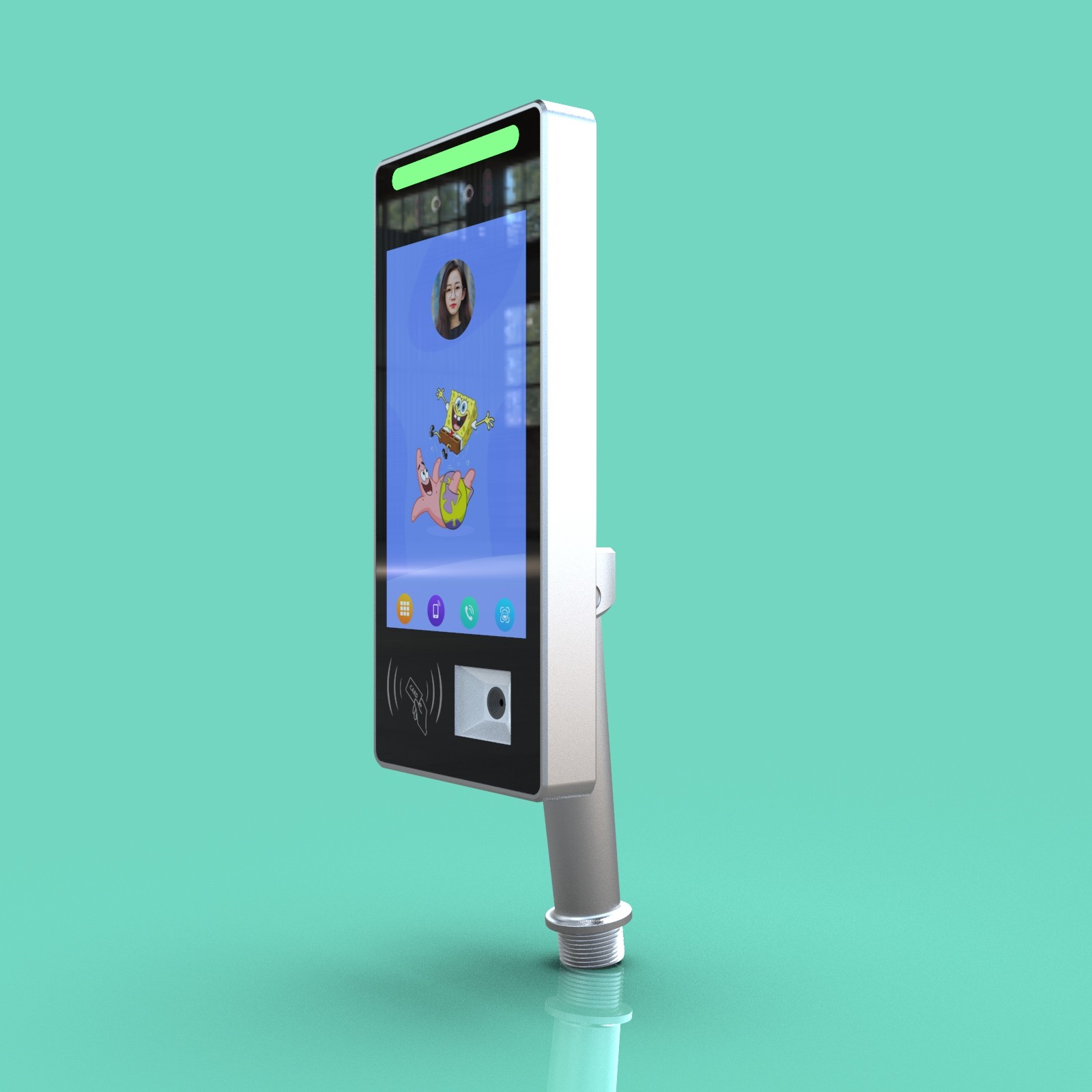 JP1813 Barrier-Mounted Face Recognition and QR Code Reader Access Control Terminal industrial-grade dustproof and waterproof capabilities