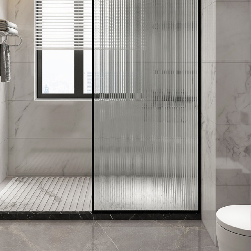 8-10mm Rainbow Figured Tempered Glass Shower Screen Bathroom Partitions Cubicles Divisions