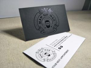 Quality Customized Black Card Bond With White Paper Business Card With Black Foil Stamping wholesale