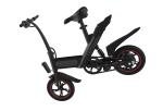 Women Compact Folding Electric Bike , Balck Pure Electric Foldable Ebike