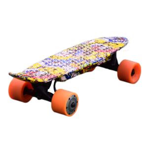 Quality Childrens Portable Electric Skateboard , Orange Four Wheel Electric Scooter wholesale