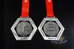 Quality Spinning or Rotating Bespoke Metal Custom Sports Events Running Maration Medals, Sublimated Ribbon wholesale