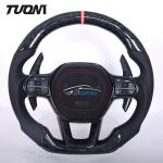 Accord Civic Honda Forged Carbon Fiber Steering Wheel Black Leather Custom