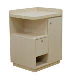 Modern Wooden Hospital Bedside Cabinet Double Shelf Patient Bedside Cabinet