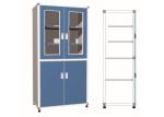 Lab Durable Reagent Storage Cabinet Grey / Blue Modern Adjustable