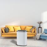 Oval Silver 12L Stainless Steel Rubbish Bin