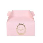 Gift Pastry Cake Box Packaging Biodegradable Green White Tall Mini Wedding