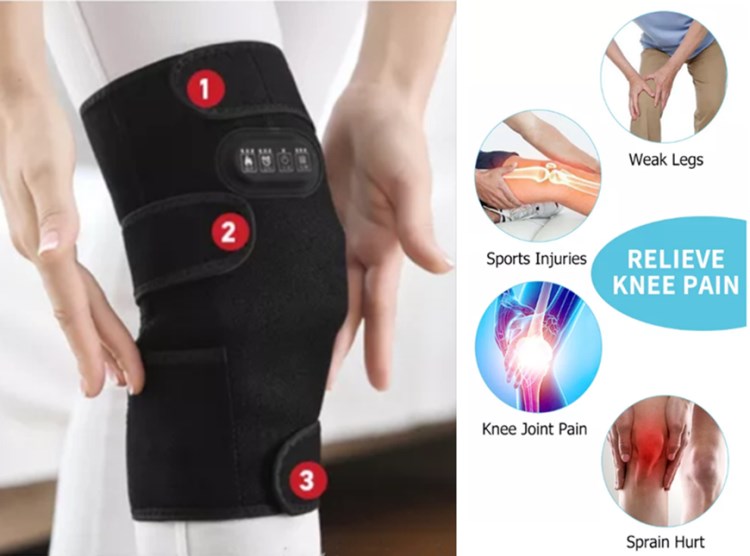 Flexible thermal Heated Knee Pad Carbon fiber For Old Leg Pain Relief